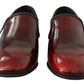 Dolce & Gabbana Bordeaux Patent Leather Dress Loafers Shoes