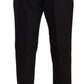 Dolce & Gabbana Black Wool Formal Tuxedo Trouser Pants