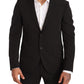 Domenico Tagliente Black Polyester Slim 2 Piece Set TAGLIENTE Suit