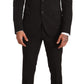 Domenico Tagliente Black Polyester Slim 2 Piece Set TAGLIENTE Suit