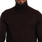 Dolce & Gabbana Brown Cashmere Turtleneck Pullover Sweater