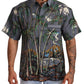 Dolce & Gabbana Gray Linen Tropical Print Collared Shirt