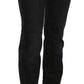 John Galliano Black Mid Waist Slim Fit Corduroy Denim Casual Pants