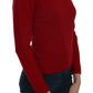 MILA SCHÖN Red Round Neck Pullover Cashmere Sweater