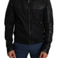 Dolce & Gabbana Black Nylon Full Zip Men Bomber Coat Jacket