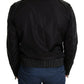 Dolce & Gabbana Black Nylon Full Zip Men Bomber Coat Jacket