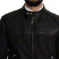 Dolce & Gabbana Black Nylon Full Zip Men Bomber Coat Jacket