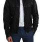Dolce & Gabbana Black Nylon Full Zip Men Bomber Coat Jacket