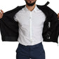 Dolce & Gabbana Black Nylon Full Zip Men Bomber Coat Jacket