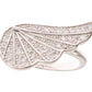 Nialaya Silver Womens Wing Clear CZ 925 Silver Ring