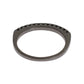 Nialaya Black CZ Rhodium 925 Silver Womens Ring