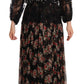 Dolce & Gabbana Black Lace Floral Polka Maxi Capri Dress