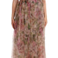 Dolce & Gabbana Multicolor Floral Print Long Maxi Gown Dress