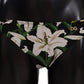 Dolce & Gabbana Bikini Bottom Black Lily Print Swimsuit Swimwear