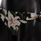 Dolce & Gabbana Bikini Bottom Black Lily Print Swimsuit Swimwear