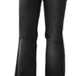 John Galliano Black Washed Mid Waist Flared Denim Casual Jeans