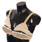 Dolce & Gabbana Beige Straw Raffia Woven Crochet Cover Up Top