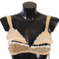 Dolce & Gabbana Beige Straw Raffia Woven Crochet Cover Up Top