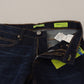 Versace Jeans Dark Blue Cotton Low Waist Skinny Denim Jeans