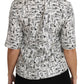 Dolce & Gabbana White Musical Instruments Print Blouse