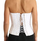Dolce & Gabbana White PALERMO Bustier Cotton Top Corset