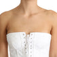 Dolce & Gabbana White PALERMO Bustier Cotton Top Corset