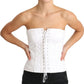 Dolce & Gabbana White PALERMO Bustier Cotton Top Corset