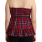 CAMPO DI FRAGOLE Multicolor Chekered Sleevelesss Tank Top