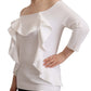 EXTERIOR White Long Sleeves Off Shoulder Women Top Blouse