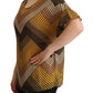 Twinset Multicolor Stripes Short Sleeves Round Neck Top Blouse