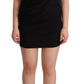 Roberto Cavalli Black Sleeveless Cotton Sheath Mini Dress
