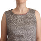 Comeforbreakfast Gray Sleeveless Shift Knee Length Dress