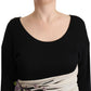 Roberto Cavalli Black Silver Sheath Knee Length Dress