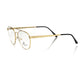 Frankie Morello Gold Metallic Men's Frame Aviator Eyeglasses