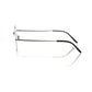 Frankie Morello Gray Metallic Men's Eyeglass Frame