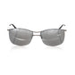 Frankie Morello Silver Metallic Fibre Men Sunglass