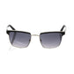 Frankie Morello Black Metallic Fibre Men Sunglasses