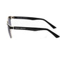 Frankie Morello Black Metallic Fibre Men Sunglasses