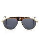 Frankie Morello Brown Metallic Fibre Men Sunglass