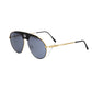 Frankie Morello Black Metallic Men's Sunglass Shield