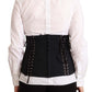 Dolce & Gabbana Black Corset Belt Stretch Waist Strap Top