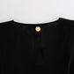 Roccobarocco Black Embellished Jersey Mini Sheath Short Dress