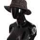 Dolce & Gabbana Gray Melange Blended Textured Tweed Hat