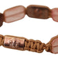 Nialaya Multicolor Crystals Logo Embellished Adjustable Bracelet