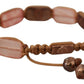 Nialaya Multicolor Crystals Logo Embellished Adjustable Bracelet