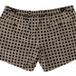 Dolce & Gabbana Black White Polka Dots Cotton Linen Shorts