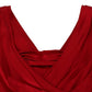 Dolce & Gabbana Red Silk Stretch Sheath Mermaid Gown Dress