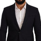 Domenico Tagliente Black Single Breasted One Button Suit Jacket