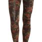 Dolce & Gabbana Black Floral Print Stockings Nylon Tights