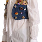 Dolce & Gabbana Multicolor Embellished Waist Coat Cotton Top
